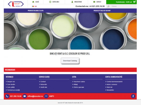creare magazin online izocolor.ro