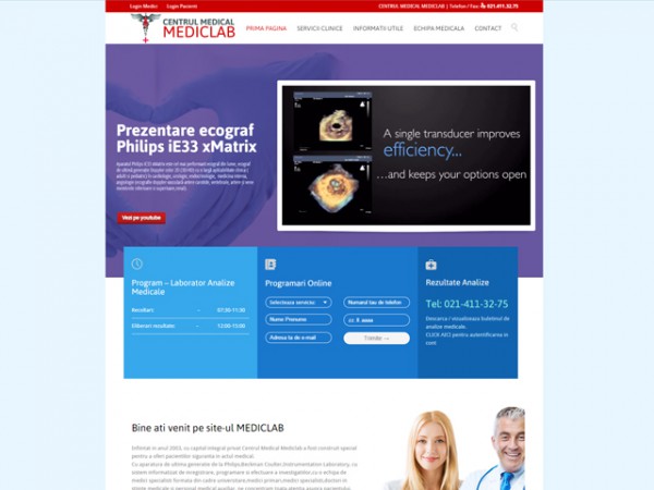 creare website mediclab.ro