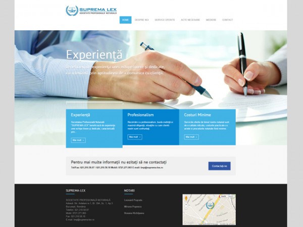 creare website suprema-lex.ro